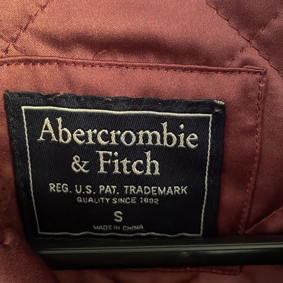 Abercrombie and Fitch Red Sherpa Jacket Size S - Picture 6 of 15